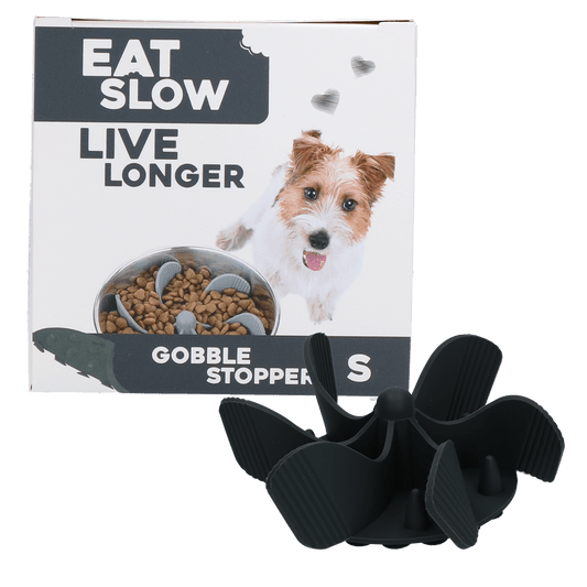 Eat Slow Live Longer Gobble Stopper Grijs - all for animals
