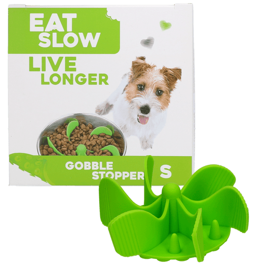 Eat Slow Live Longer Gobble Stopper Groen - all for animals