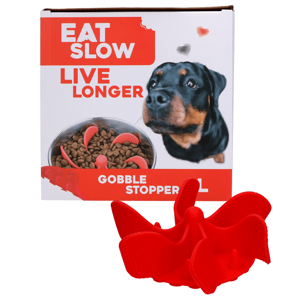 Eat Slow Live Longer Gobble Stopper Rood - all for animals