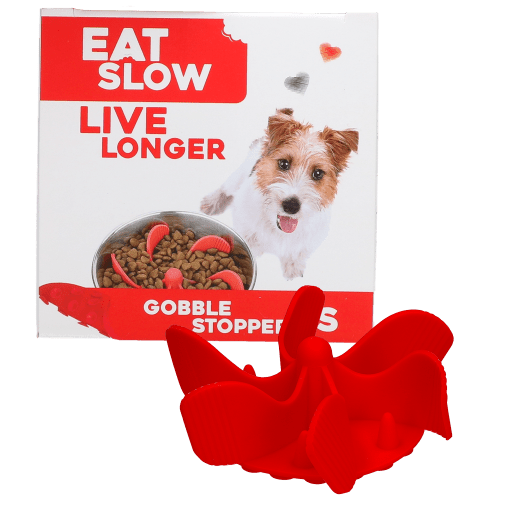 Eat Slow Live Longer Gobble Stopper Rood - all for animals