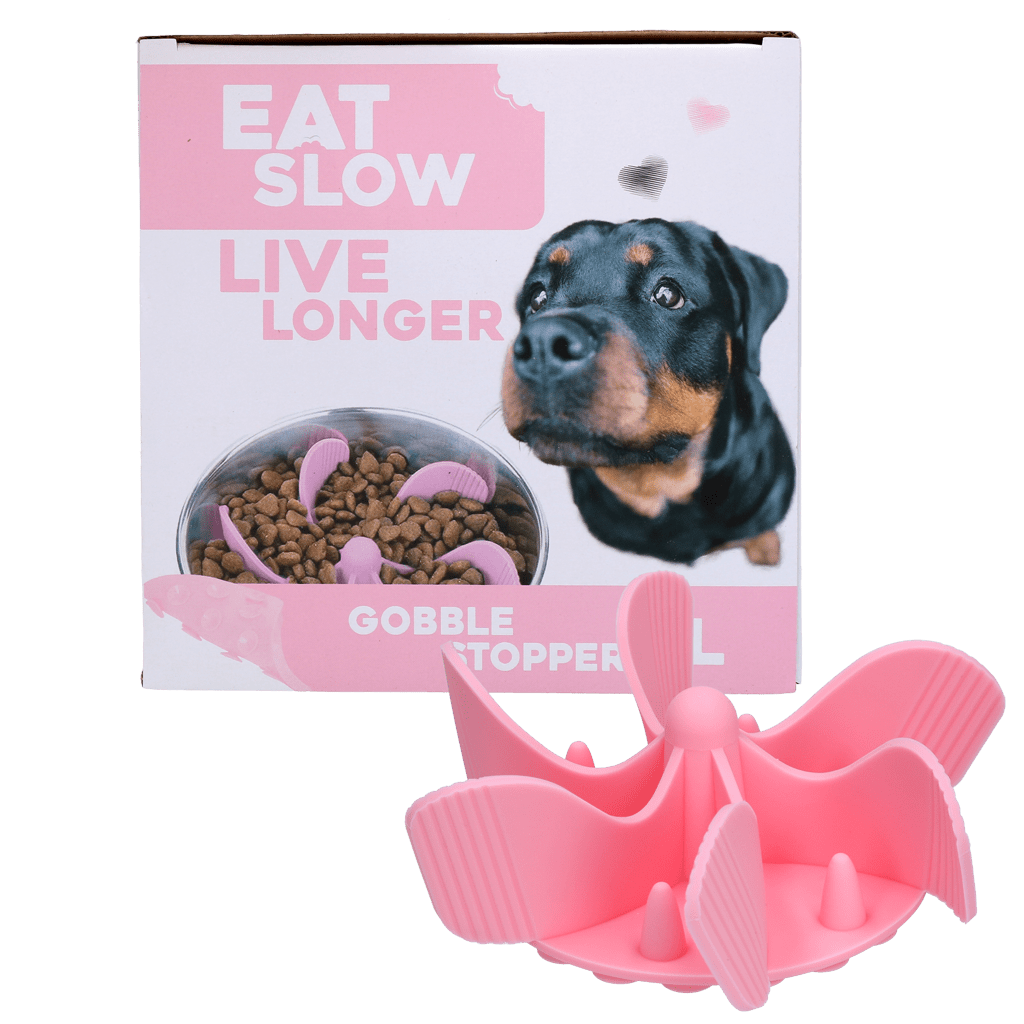 Eat Slow Live Longer Gobble Stopper Roze - all for animals