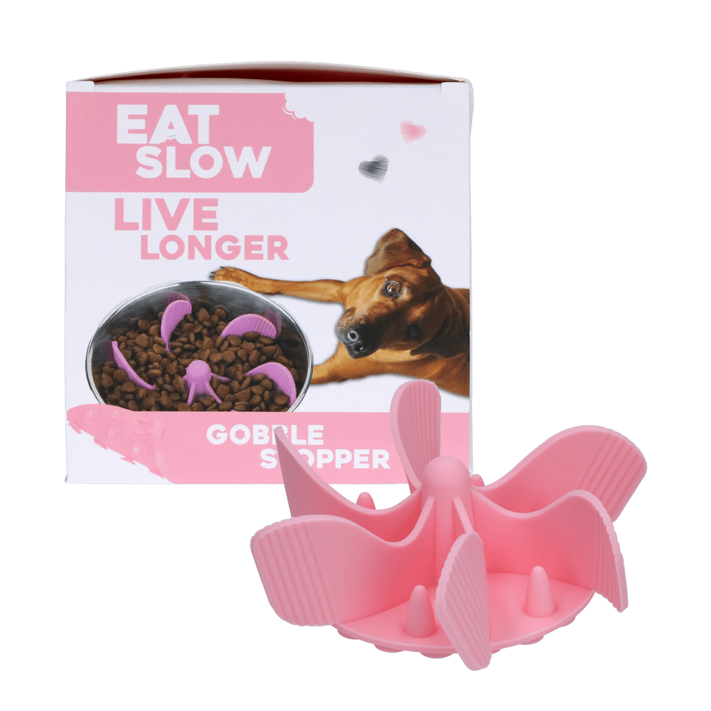 Eat Slow Live Longer Gobble Stopper Roze - all for animals