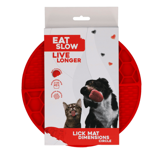 Eat Slow Live Longer Lick Mat Dimensions Circle - all for animals