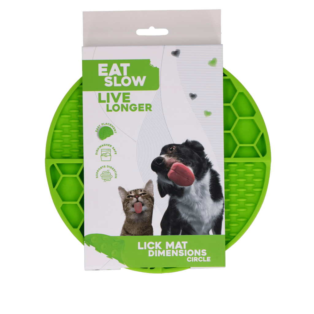 Eat Slow Live Longer Lick Mat Dimensions Circle - all for animals