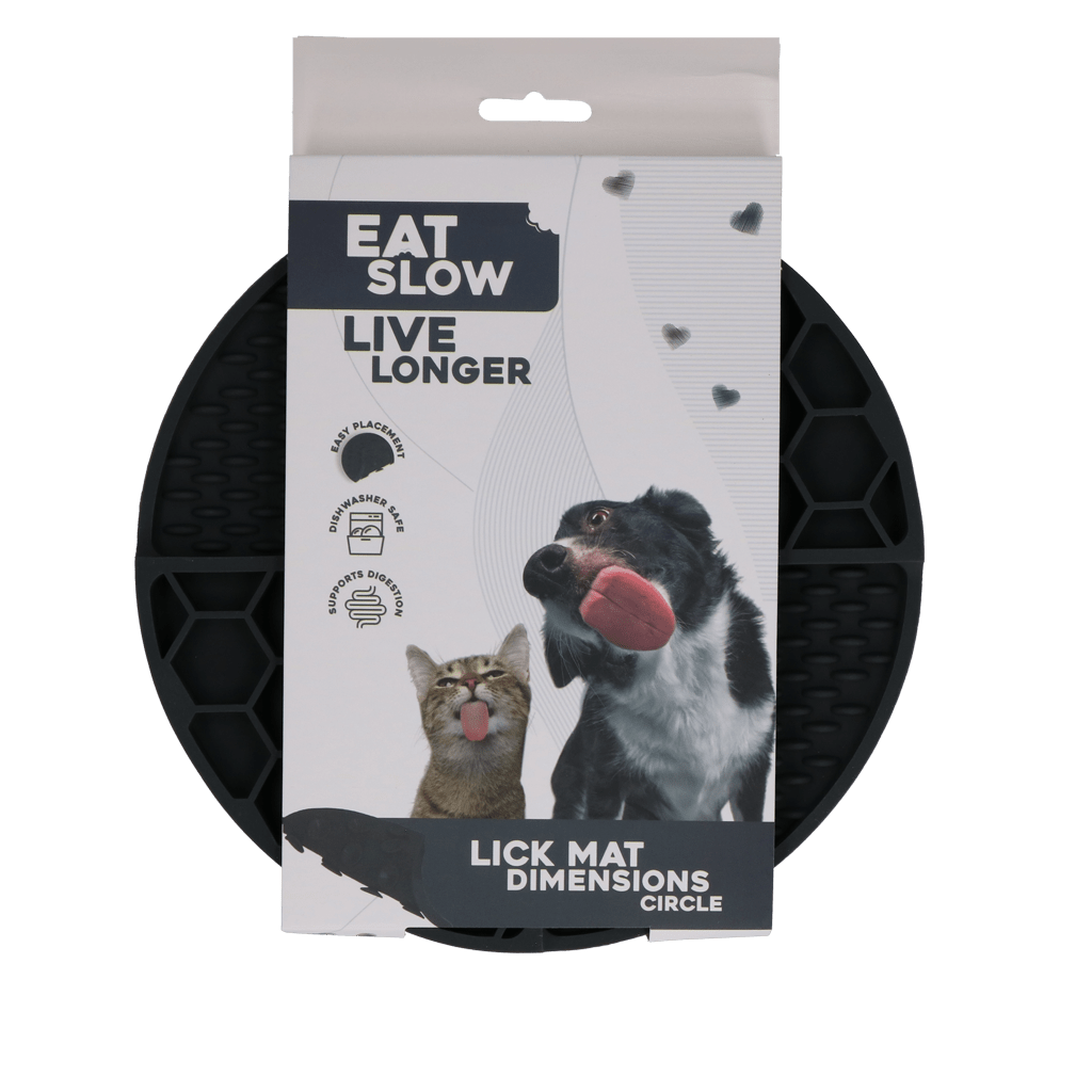 Eat Slow Live Longer Lick Mat Dimensions Circle - all for animals