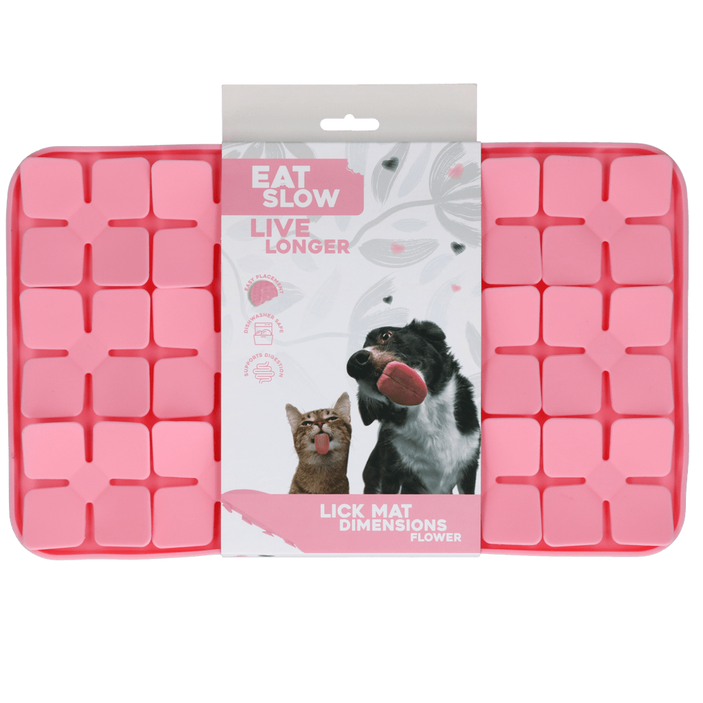Eat Slow Live Longer Lick Mat Dimensions Flower - all for animals