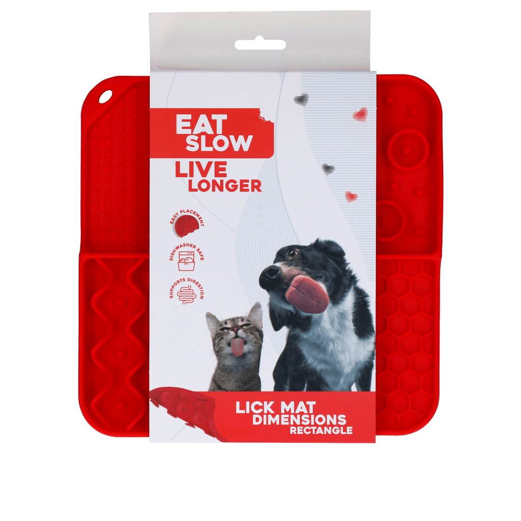 Eat Slow Live Longer Lick Mat Dimensions Rectangle - all for animals