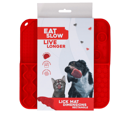 Eat Slow Live Longer Lick Mat Dimensions Rectangle - all for animals