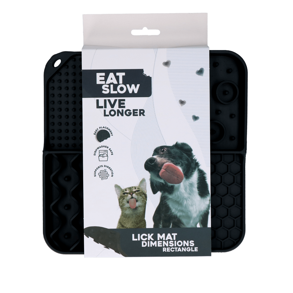 Eat Slow Live Longer Lick Mat Dimensions Rectangle - all for animals
