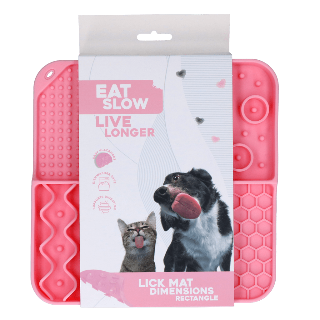 Eat Slow Live Longer Lick Mat Dimensions Rectangle - all for animals