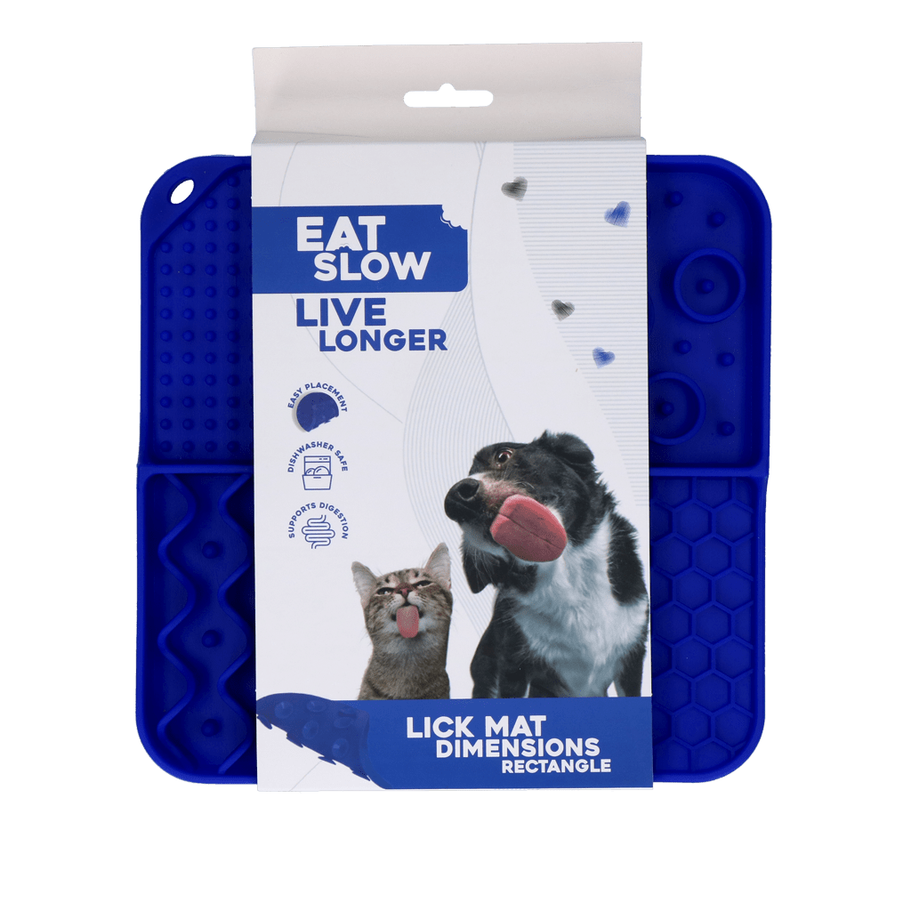 Eat Slow Live Longer Lick Mat Dimensions Rectangle - all for animals