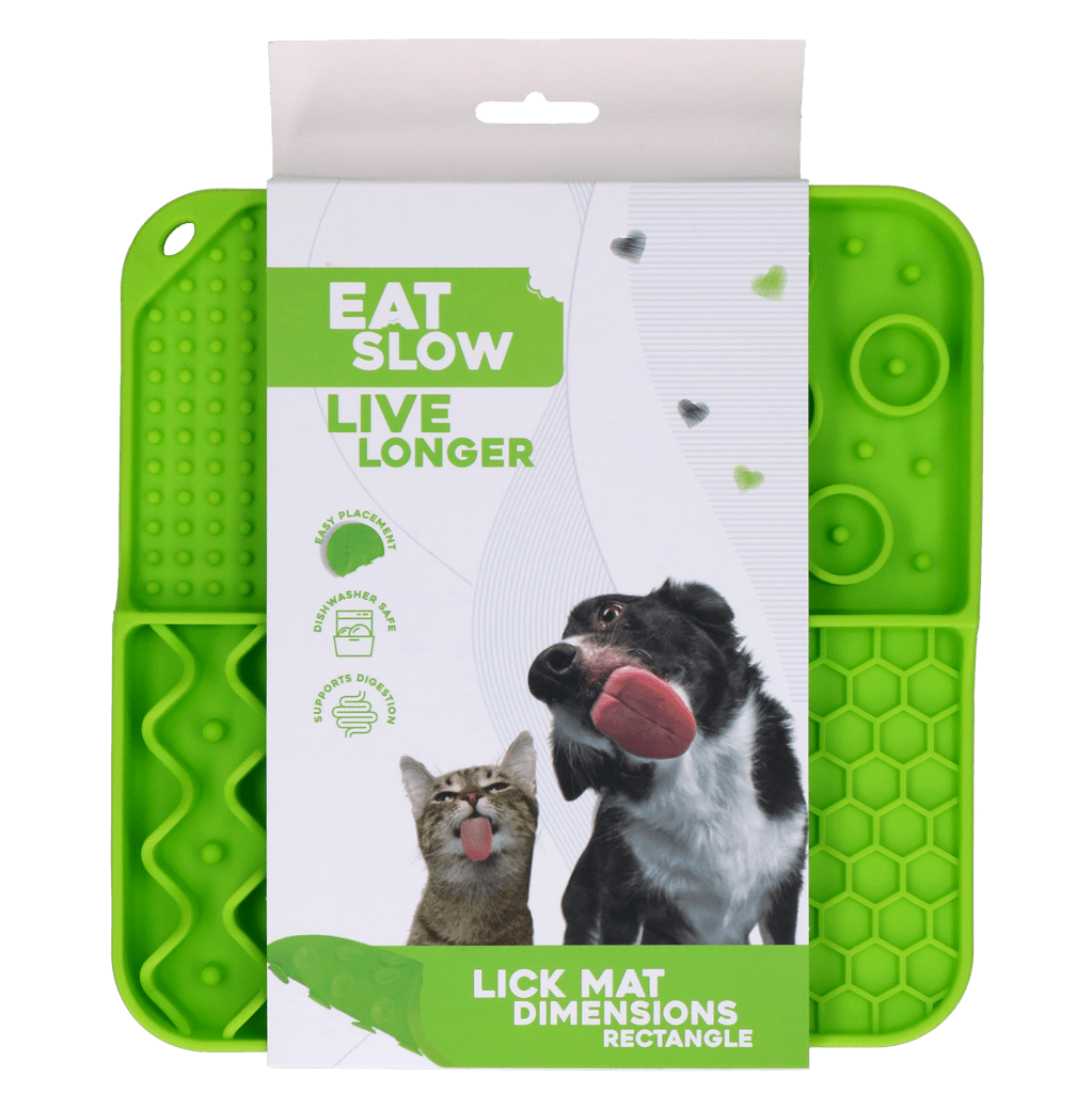 Eat Slow Live Longer Lick Mat Dimensions Rectangle - all for animals