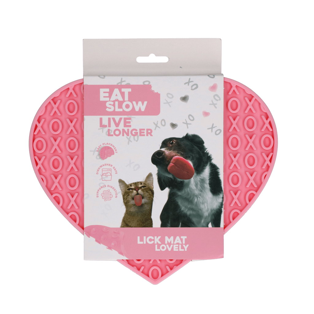 Eat Slow Live Longer Lick Mat Lovely Heart - all for animals