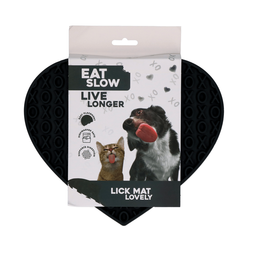 Eat Slow Live Longer Lick Mat Lovely Heart - all for animals