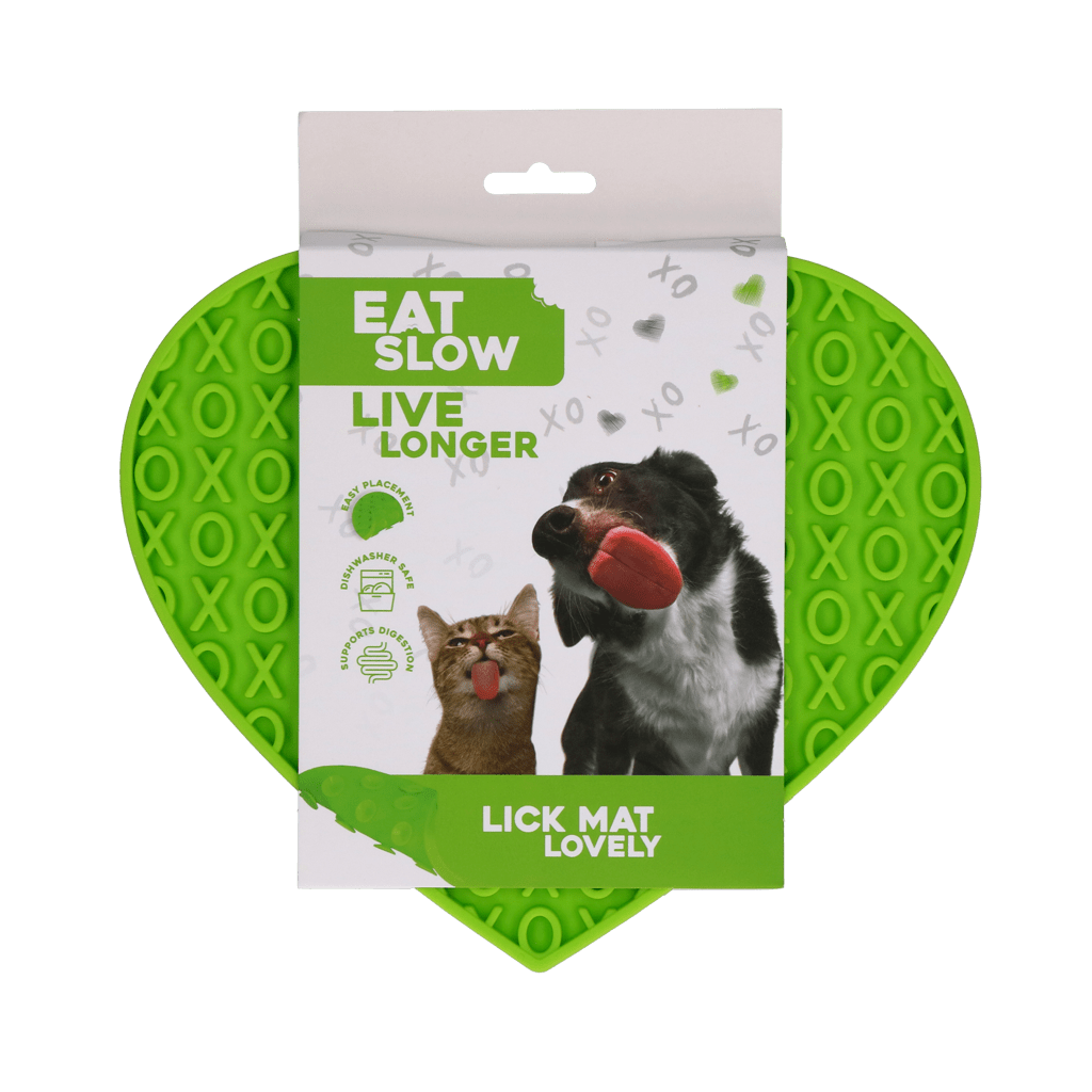 Eat Slow Live Longer Lick Mat Lovely Heart - all for animals