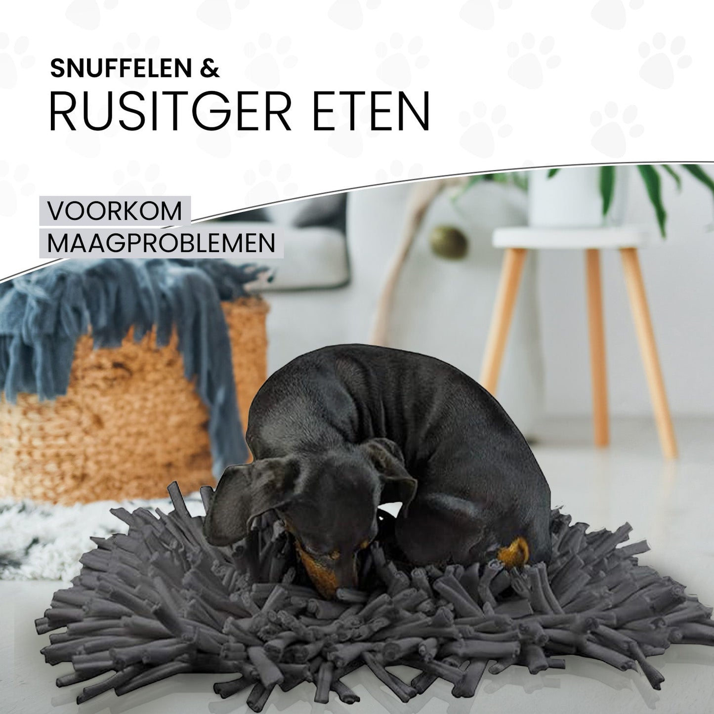 Eat Slow Live Longer Play Mat Grijs - all for animals