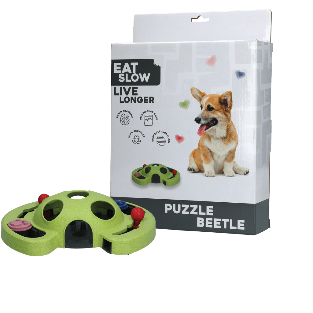 Eat Slow Live Longer Puzzle Beetle - all for animals