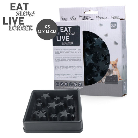 Eat Slow Live Longer Star Grijs - all for animals