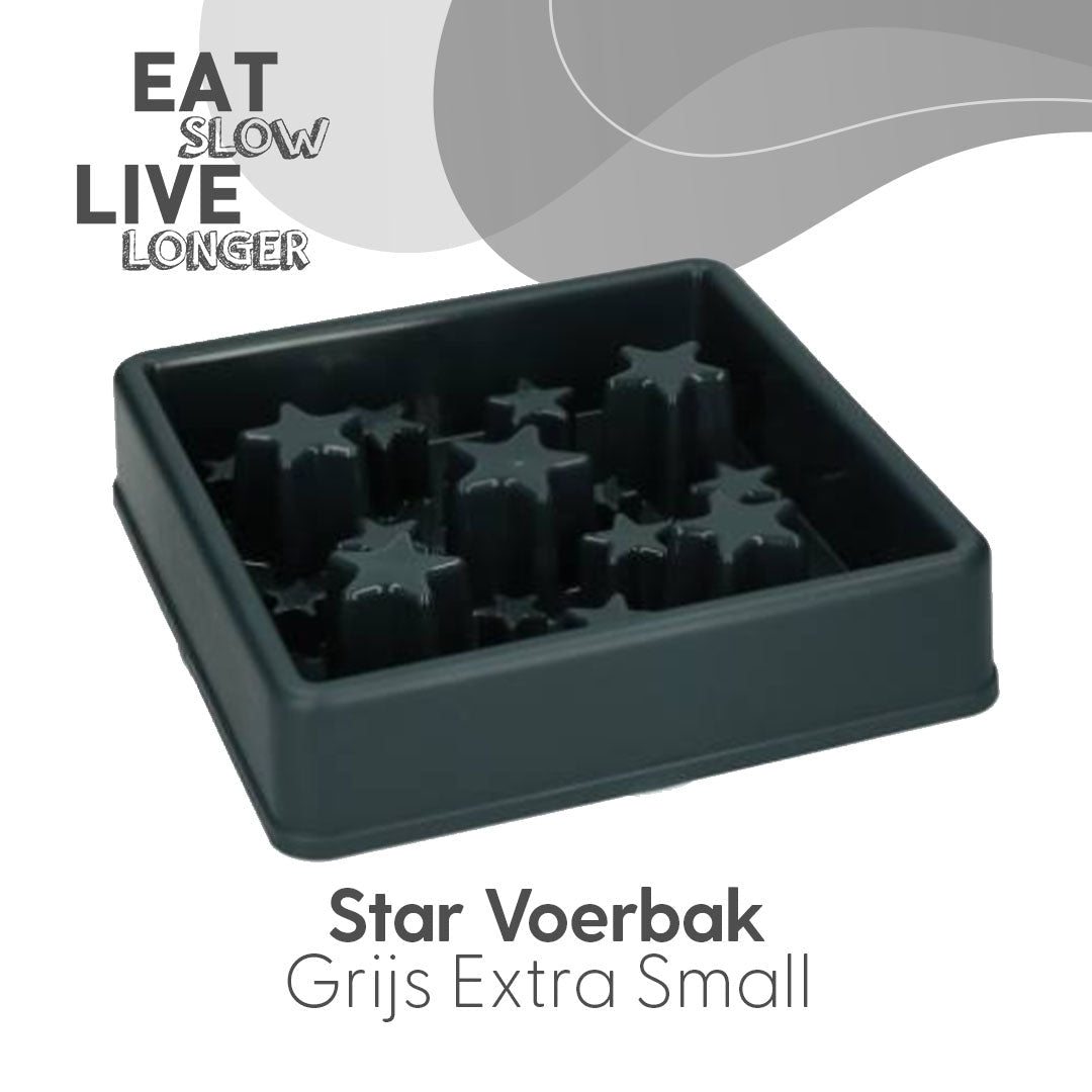 Eat Slow Live Longer Star Grijs - all for animals