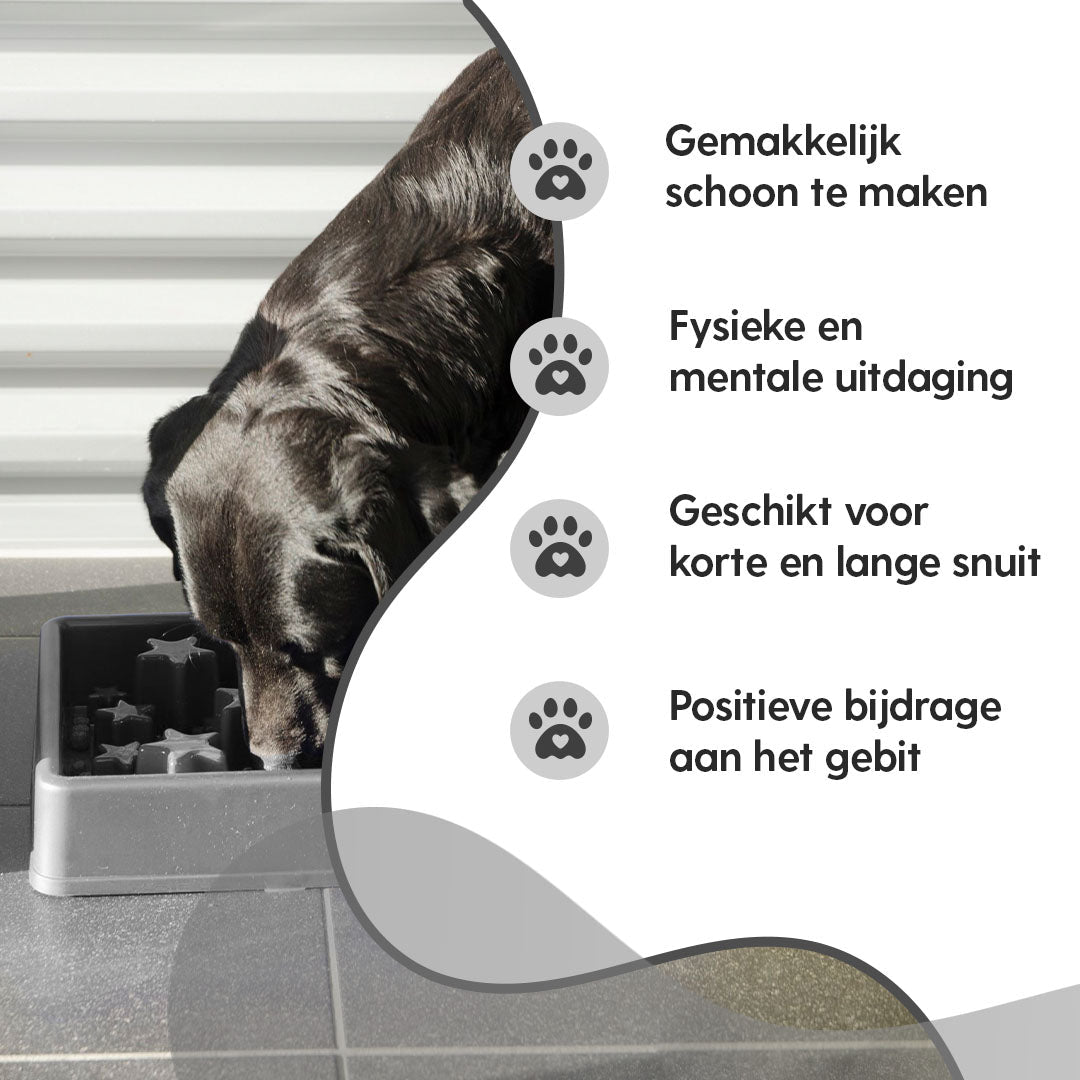 Eat Slow Live Longer Star Grijs - all for animals