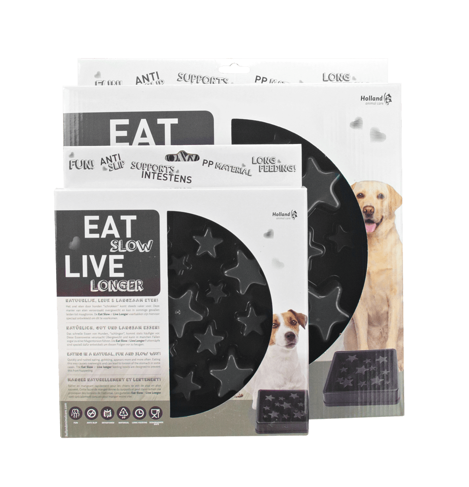 Eat Slow Live Longer Star Grijs - all for animals