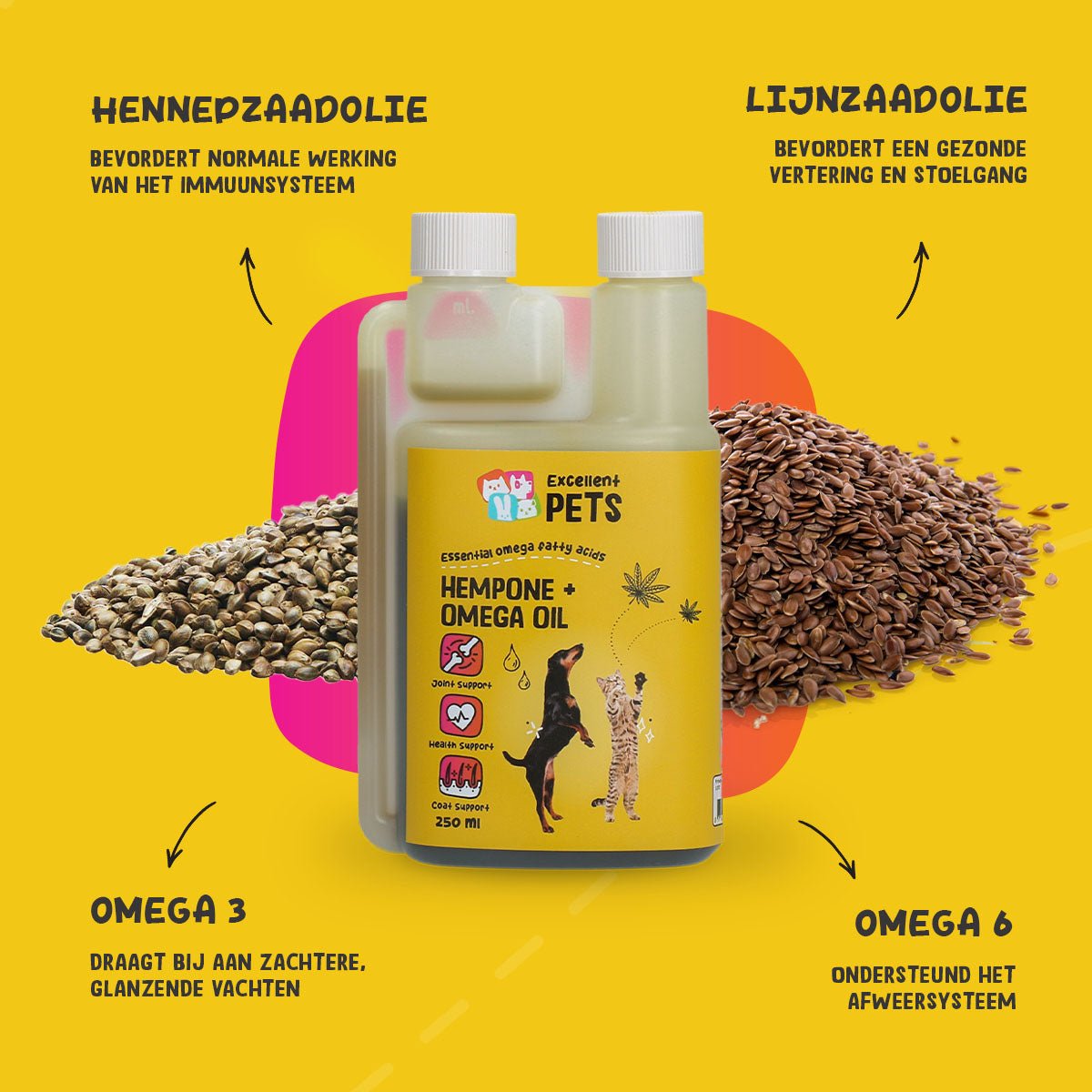 Excellent Pets HempOne + Omega Oil - all for animals