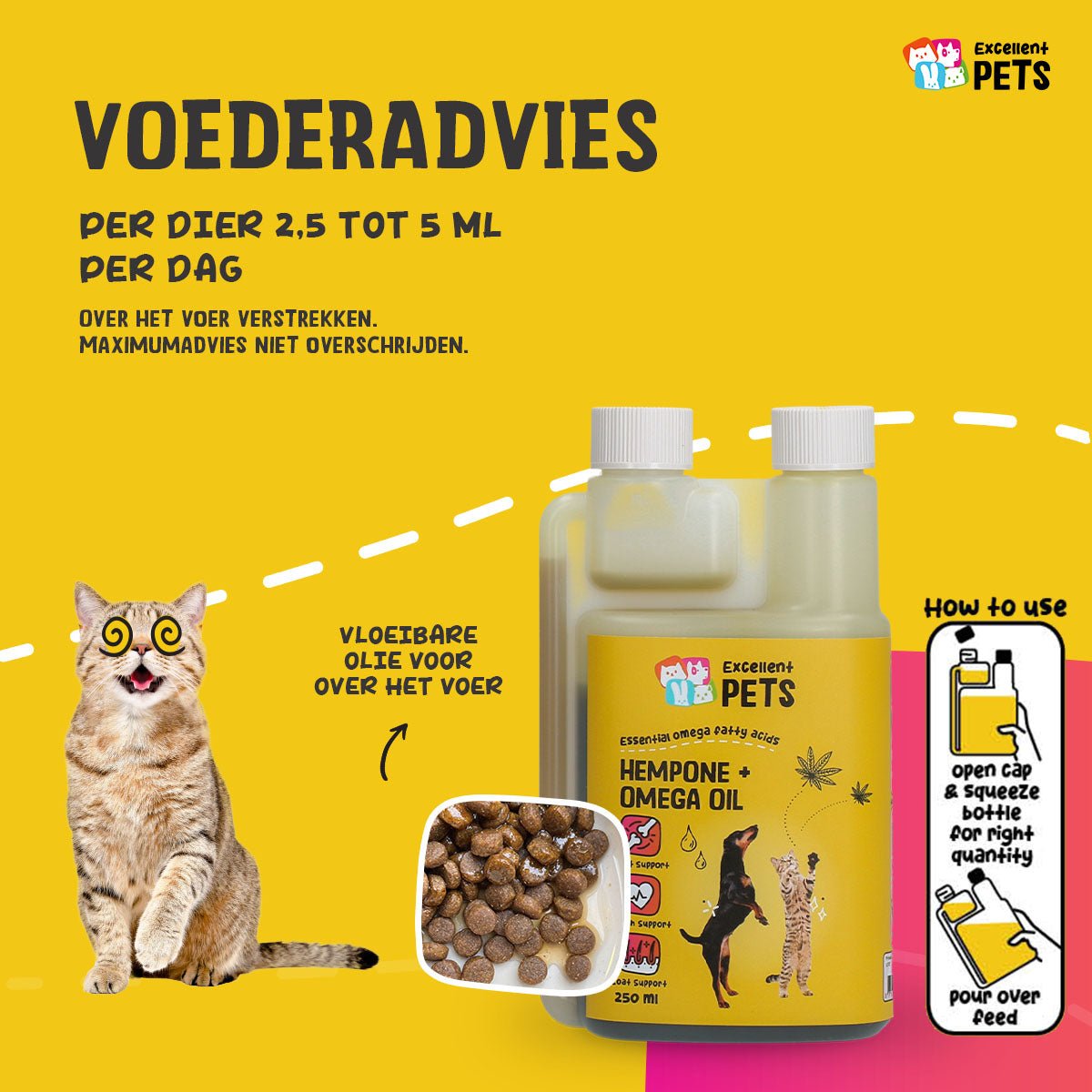 Excellent Pets HempOne + Omega Oil - all for animals