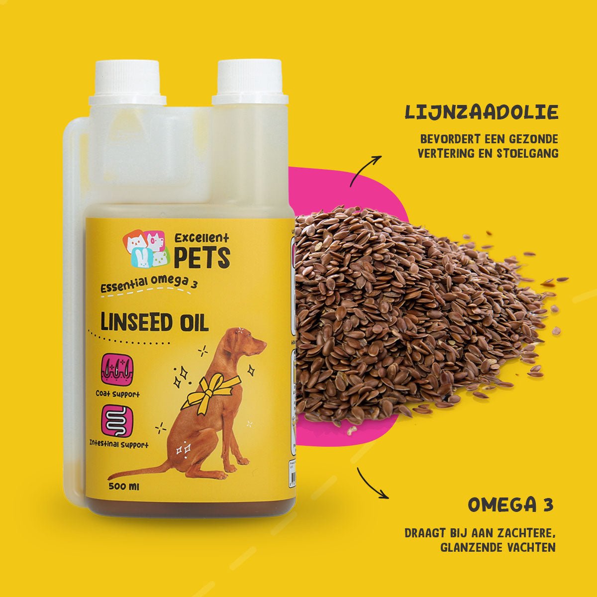 Excellent Pets Linseed Oil 500 ml - all for animals