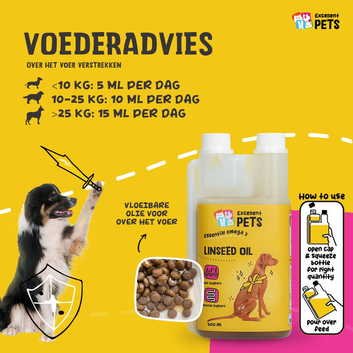 Excellent Pets Linseed Oil 500 ml - all for animals