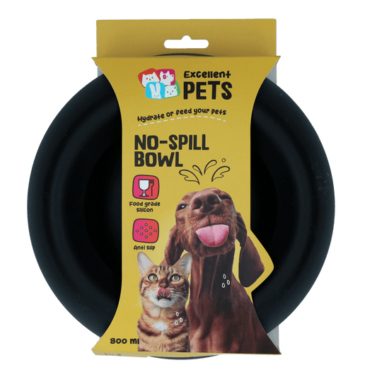 Excellent Pets No - Spill Bowl 800ml Antraciet M - all for animals