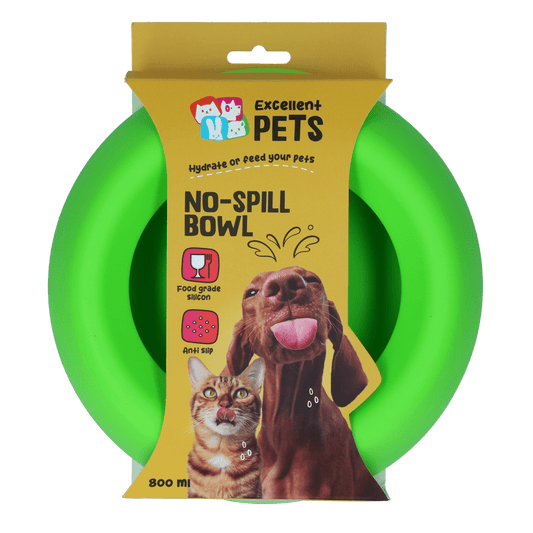 Excellent Pets No - Spill Bowl 800ml Groen M - all for animals