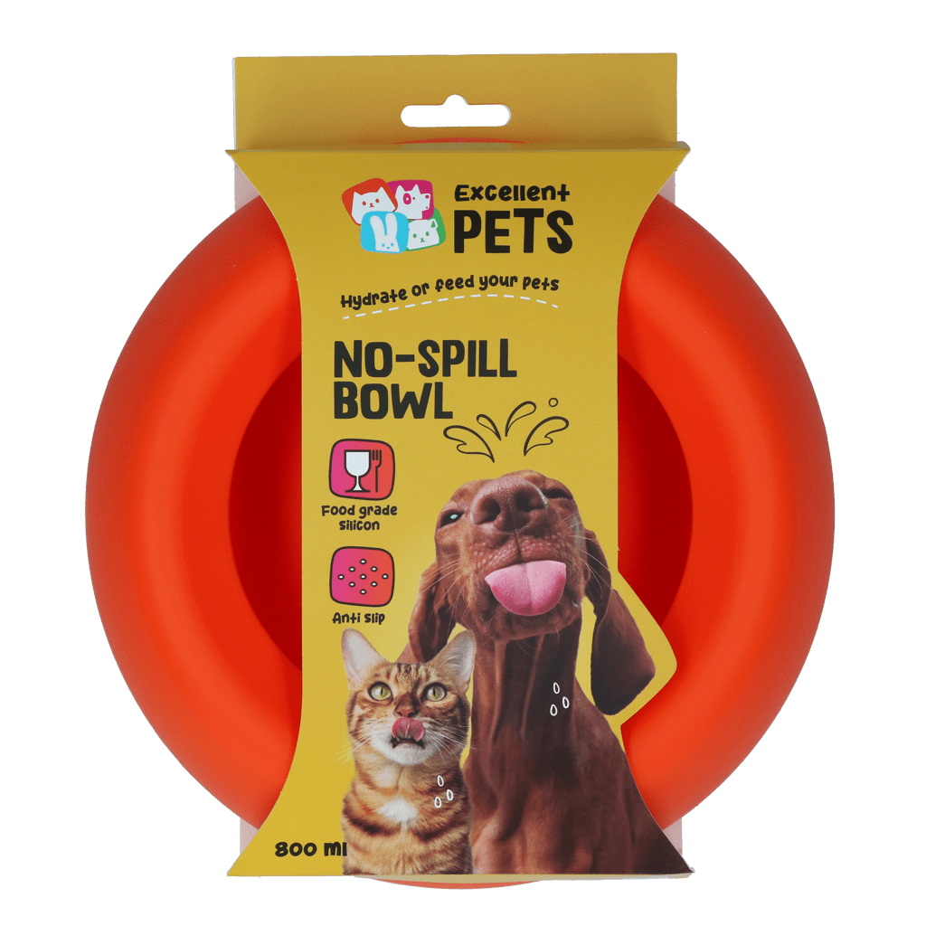 Excellent Pets No - Spill Bowl 800ml Oranje M - all for animals