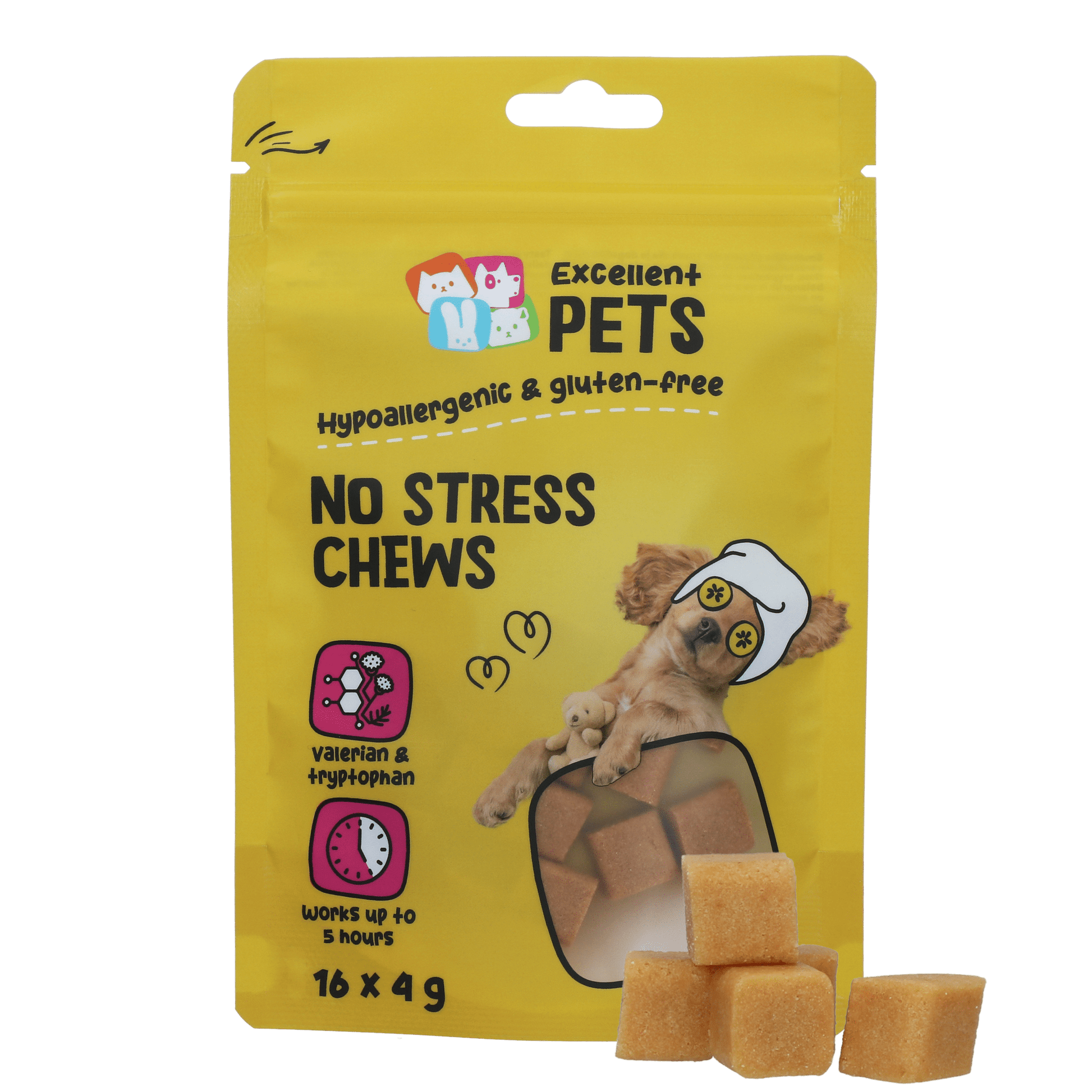 Excellent Pets No Stress Soft Chews 16 x 4 g - all for animals
