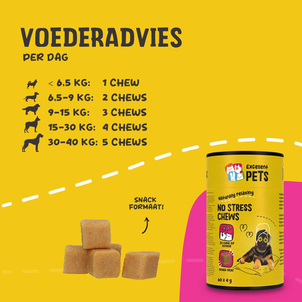 Excellent Pets No Stress Soft Chews 60 Treats - all for animals