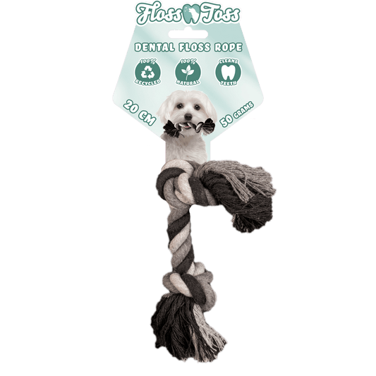Floss Toss Dental Rope 2 Knot - all for animals