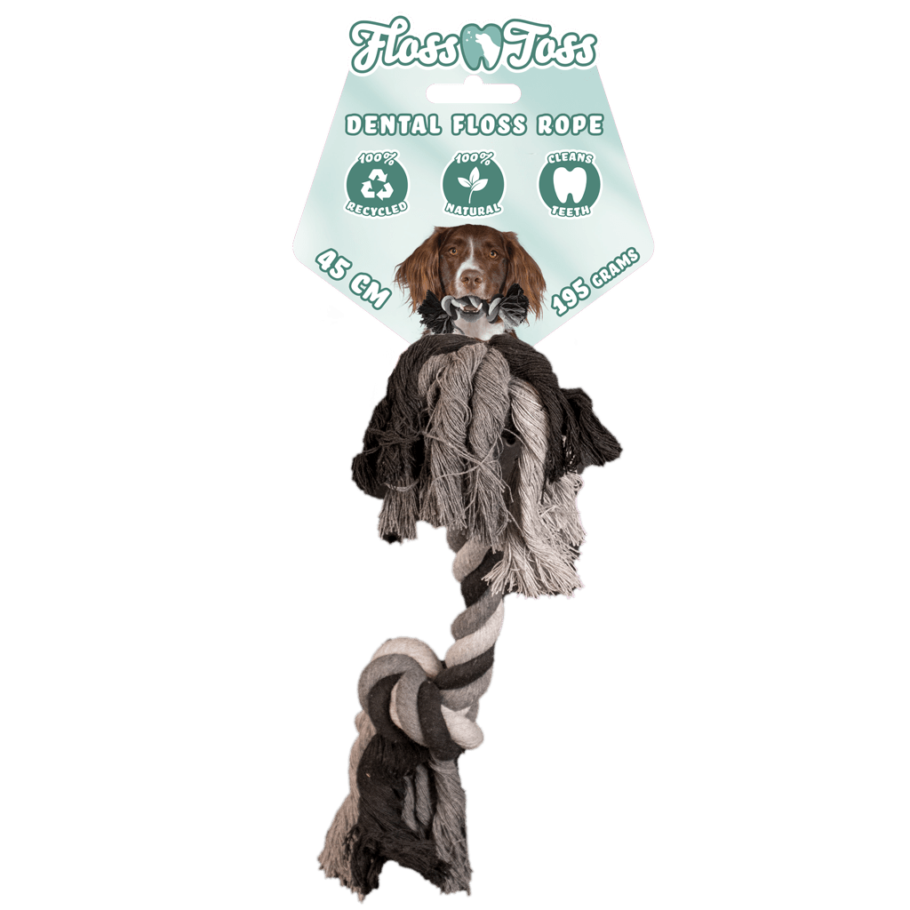 Floss Toss Dental Rope 2 Knot - all for animals