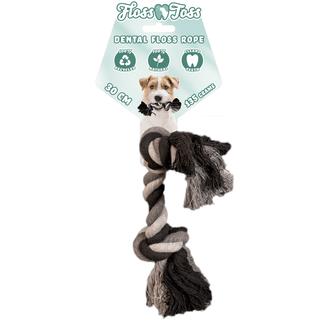 Floss Toss Dental Rope 2 Knot - all for animals