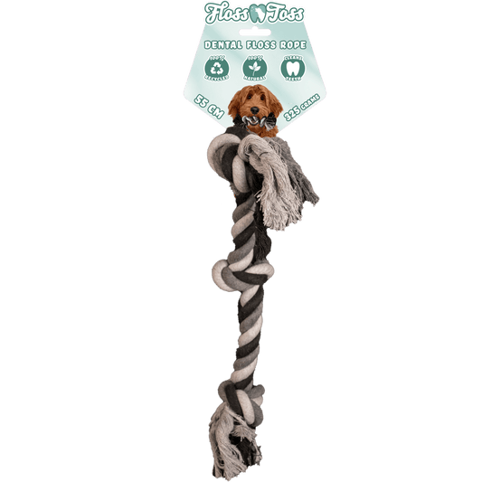 Floss Toss Dental Rope 3 Knot - 55 cm - all for animals