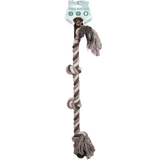 Floss Toss Dental Rope 4 Knot - 85 cm - all for animals