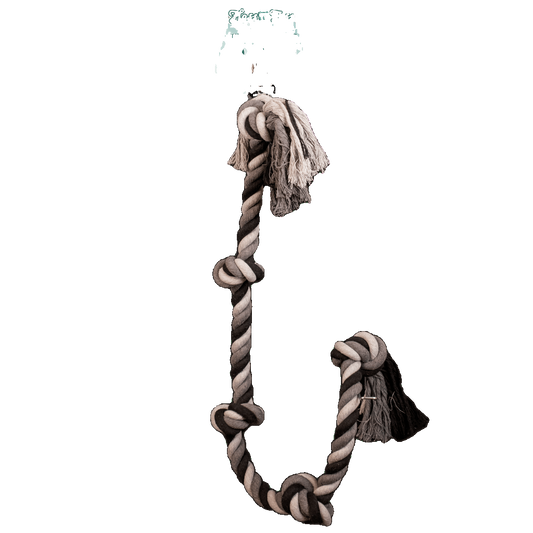 Floss Toss Dental Rope 5 Knot - transparante productafbeelding