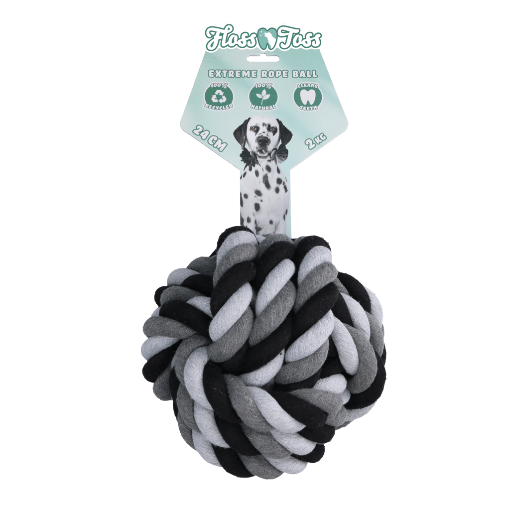 Floss Toss Dental Rope Exteme Ball - 24 cm - all for animals