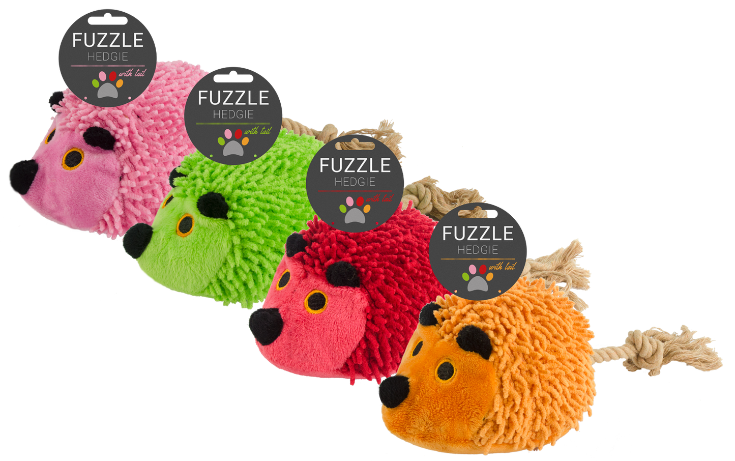 Fuzzle Hedgie met staart Rood - all for animals