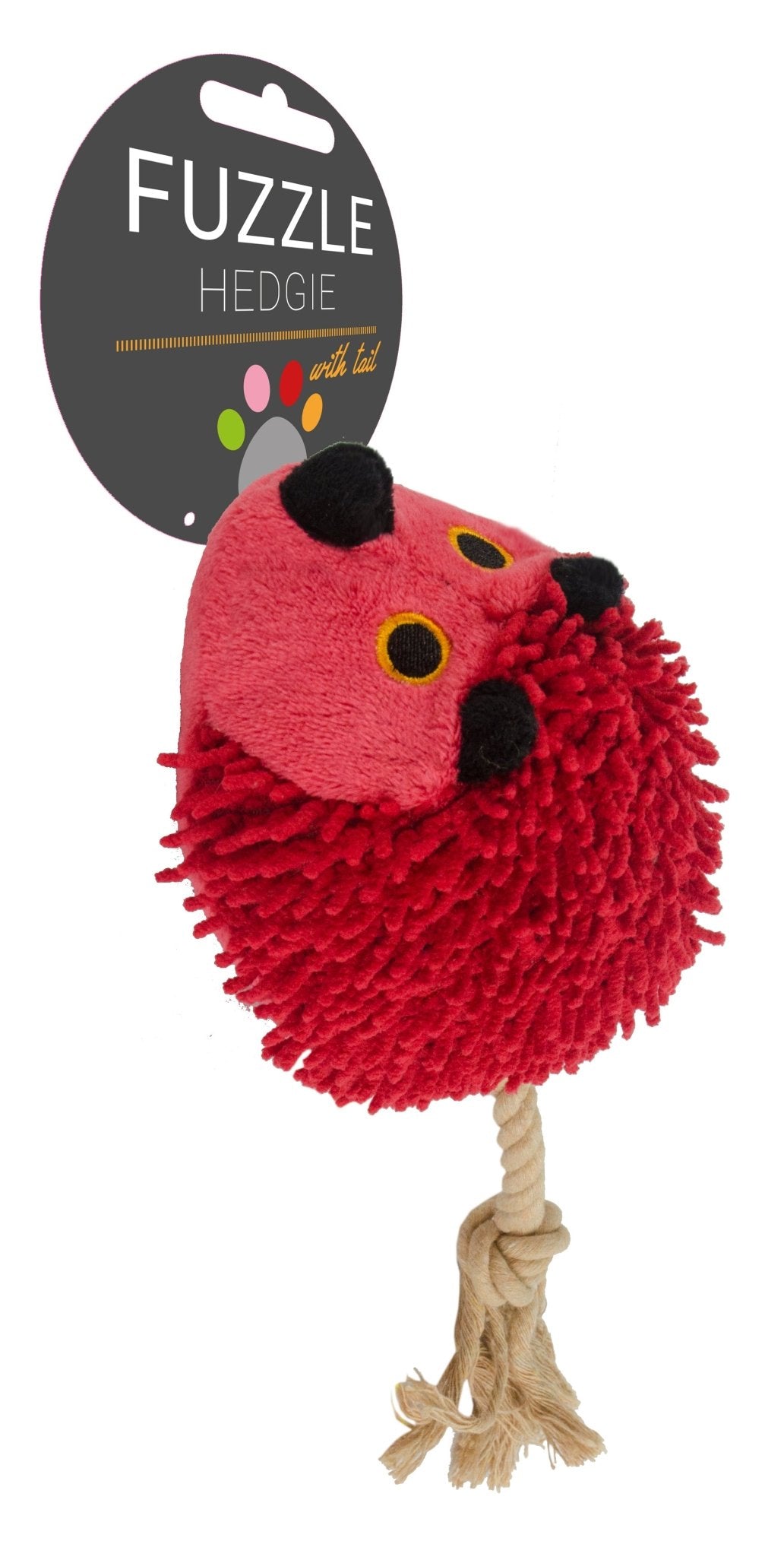 Fuzzle Hedgie met staart Rood - all for animals