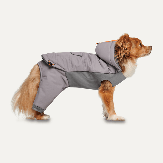 Goo - eez Hooded Full Body Snowsuit XXS Grijs - all for animals