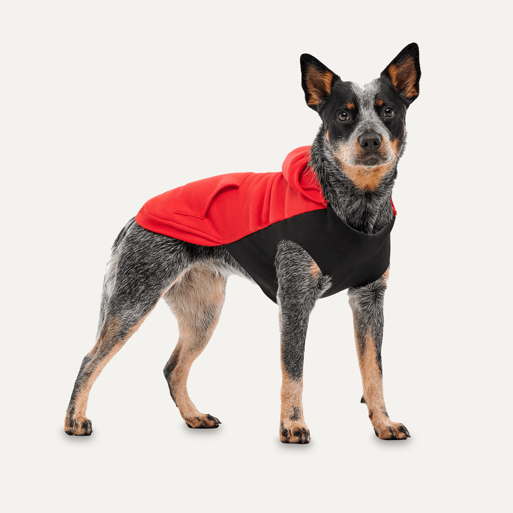 Goo - eez Kangaroo Fleece Hoodie L Rood/Zwart - all for animals