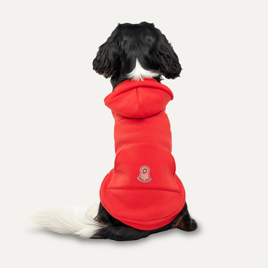 Goo - eez Kangaroo Fleece Hoodie XS Rood/Zwart - all for animals