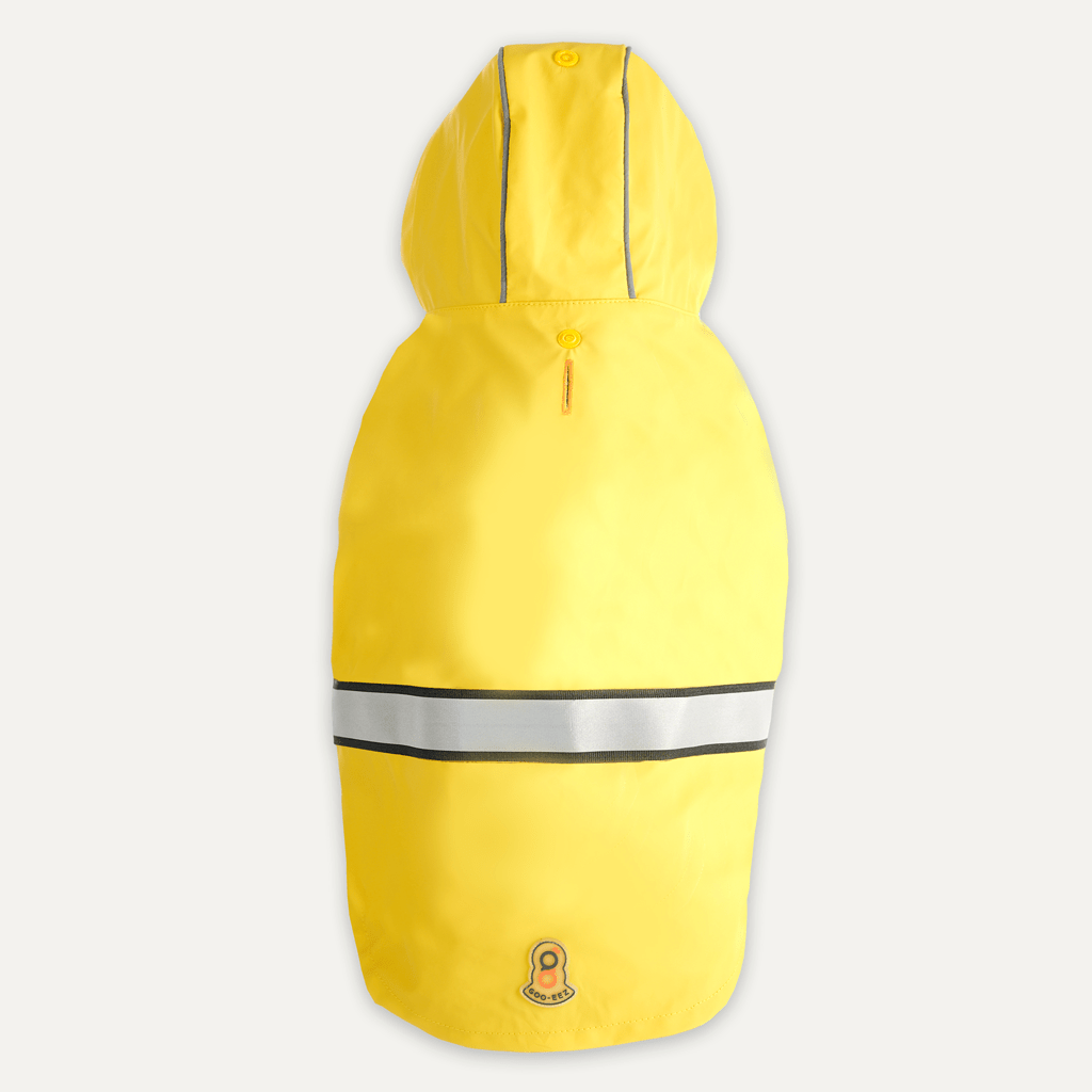 Goo - eez Reflective Hooded Raincoat L Geel/Grijs - all for animals