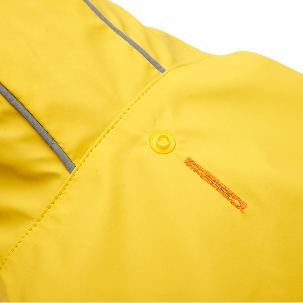 Goo - eez Reflective Hooded Raincoat M Geel/Grijs - all for animals