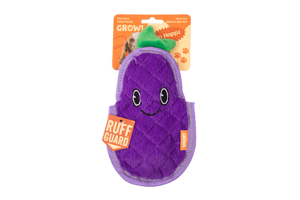 Growl Flip Floppz Eddie de Aubergine - all for animals