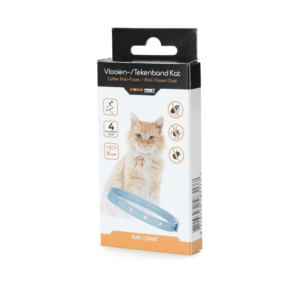 Knock Pest Vlooien/Tekenband Kat 33 cm NL/FR - All For Animals